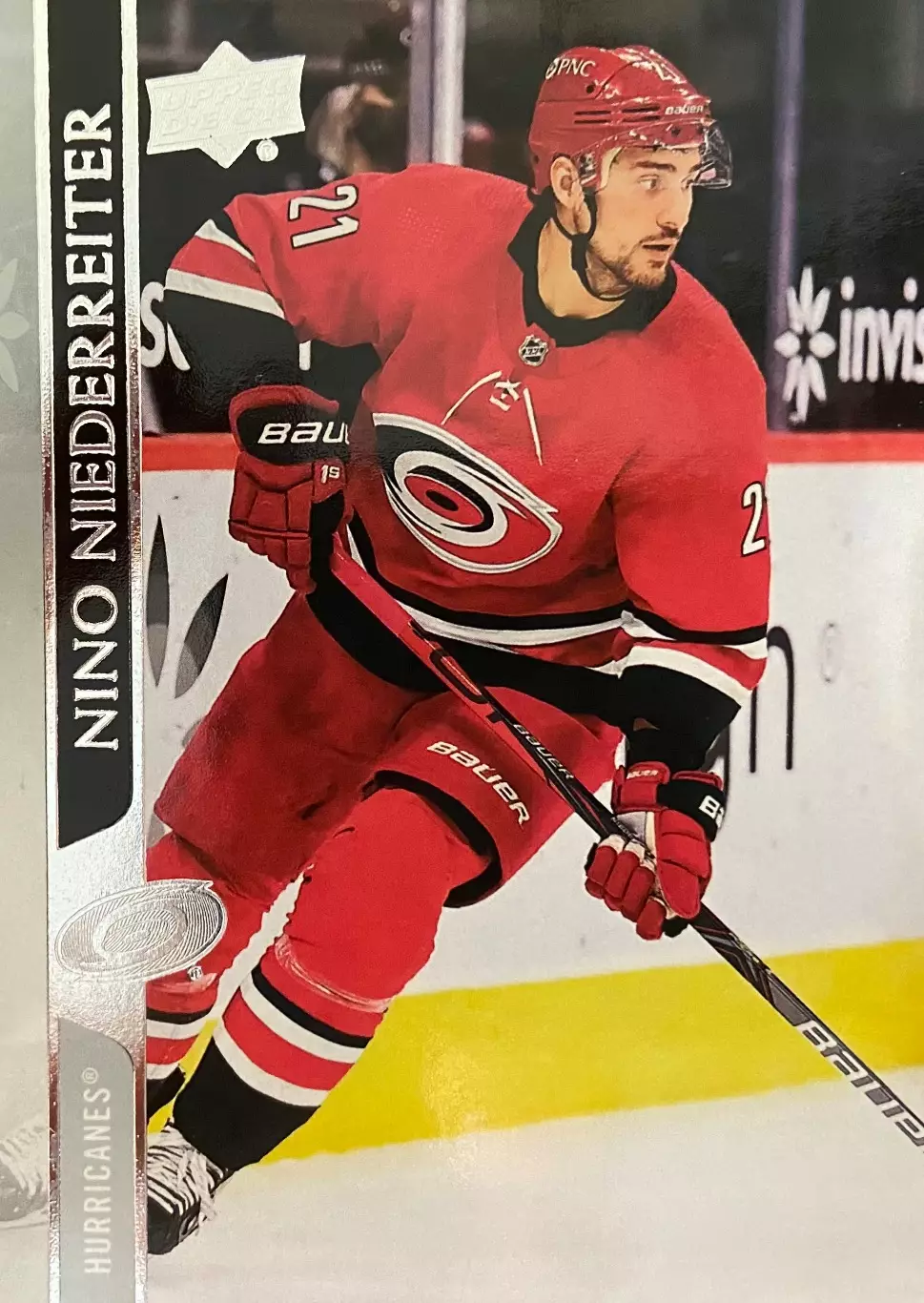 Карточка Nino Niederreiter-Нино Нидеррайтер Carolina Hurricanes-Каролина НХЛ/NHL