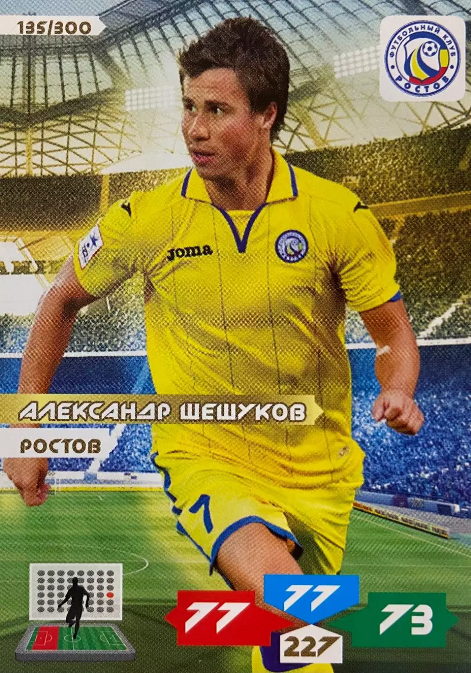 Футбол Карточка Александр Шешуков Ростов, Спартак, Локомотив Москва Panini РФПЛ