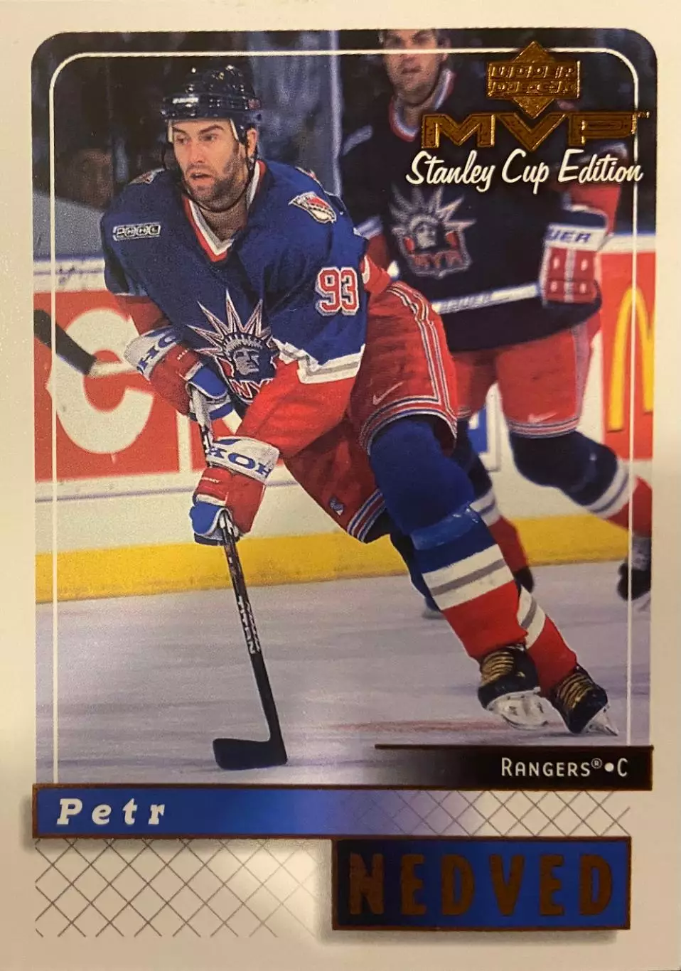 Хоккей. Карточка Petr Nedved - Петр Недвед New York Rangers - Рейнджерс НХЛ/NHL