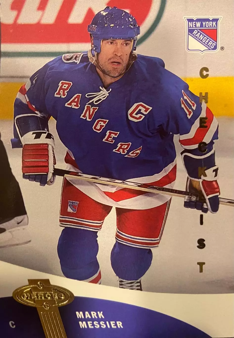 Хоккей. Карточка Mark Messier - Марк Мессье New York Rangers / Рейнджерс НХЛ/NHL