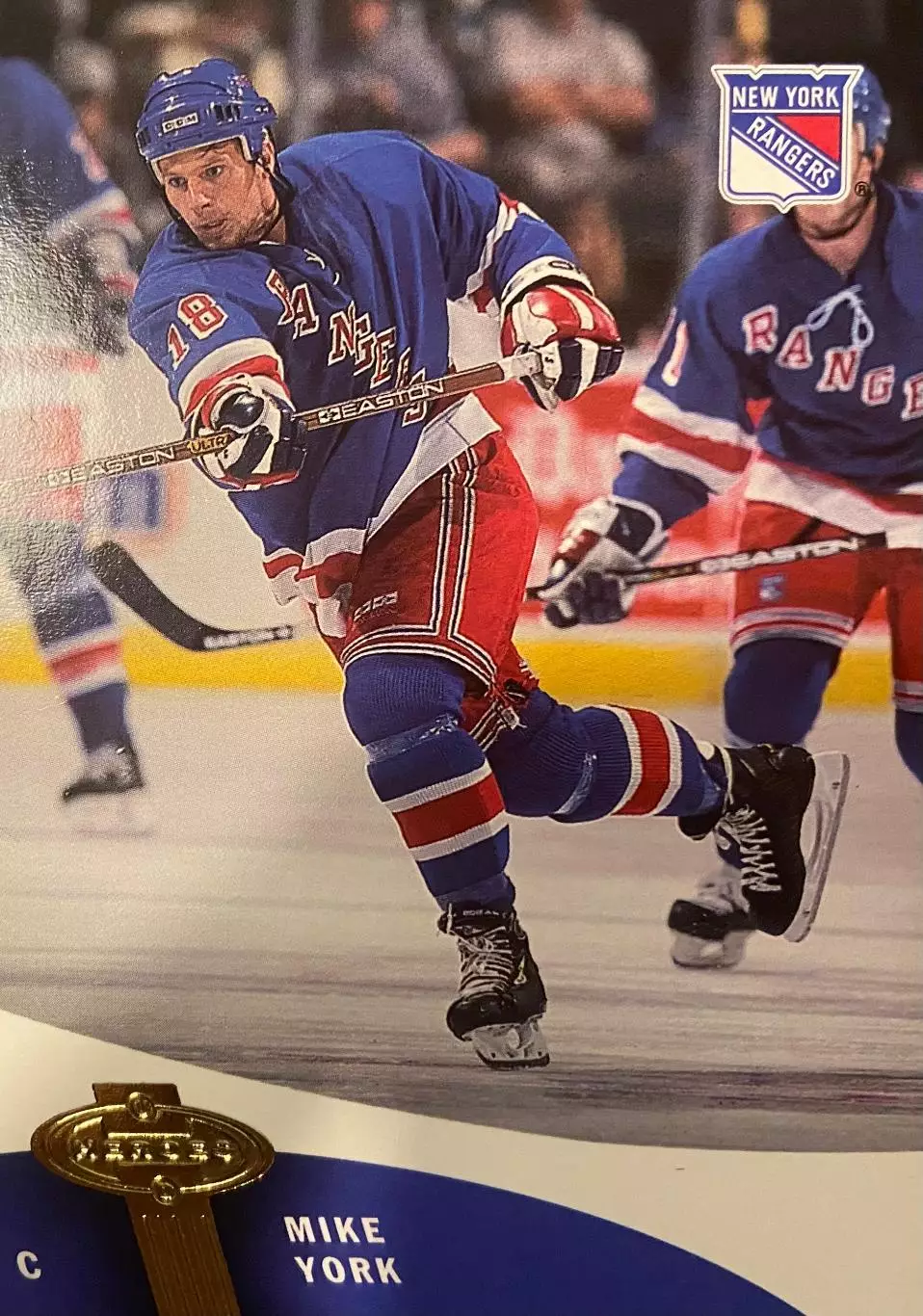 Хоккей. Карточка Mike York-Майк Йорк New York Rangers/Нью-Йорк Рейнджерс НХЛ/NHL