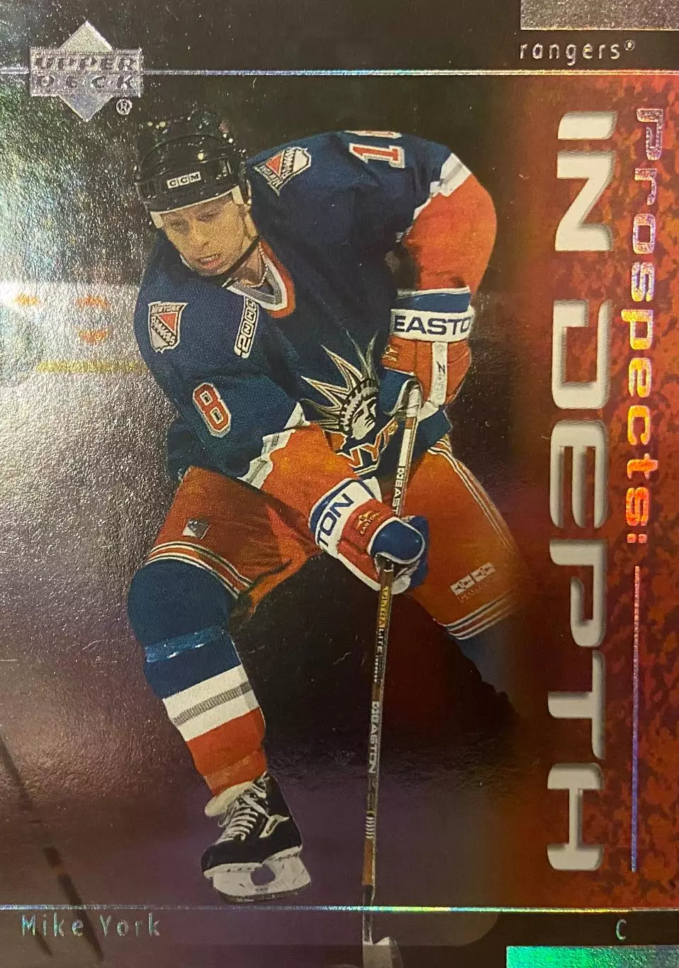 Хоккей. Карточка Mike York-Майк Йорк New York Rangers/Нью-Йорк Рейнджерс НХЛ/NHL