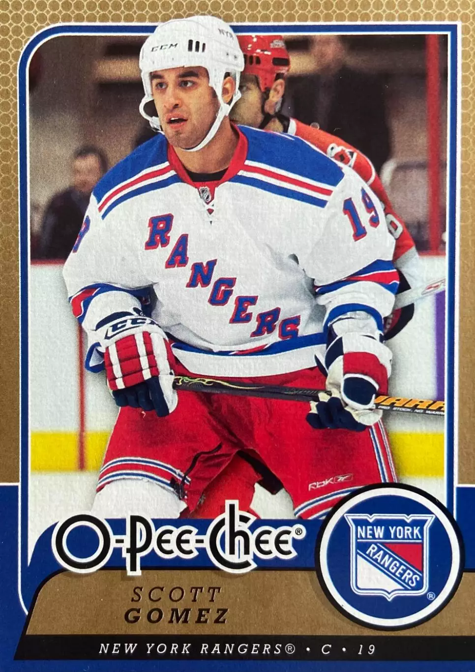 Карточка Scott Gomes - Скотт Гомес New York Rangers / Нью-Йорк Рейнджерс НХЛ/NHL