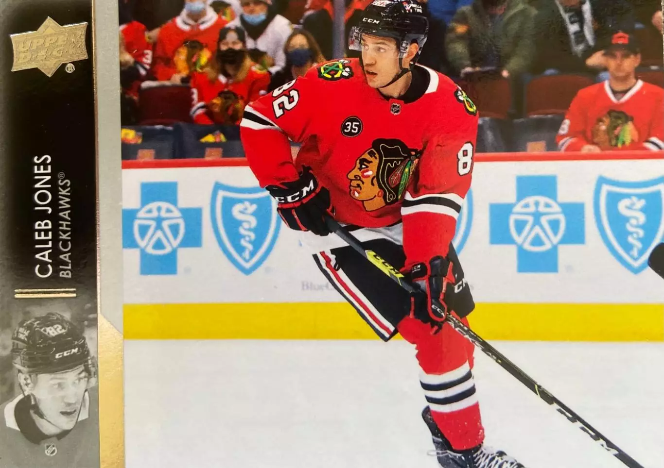 Хоккей. Карточка Caleb Jones - Калеб Джонс Chicago Blackhawks - Чикаго НХЛ/NHL