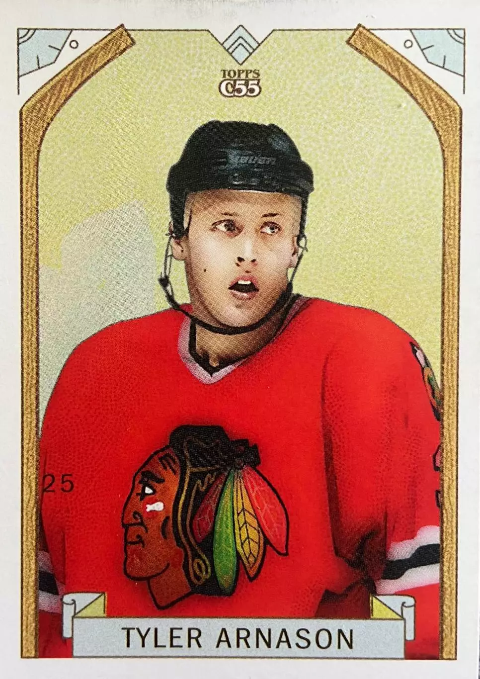 Хоккей Карточка Тайлер Арнасон Chicago Blackhawks-Чикаго Динамо Рига НХЛ/NHL/КХЛ