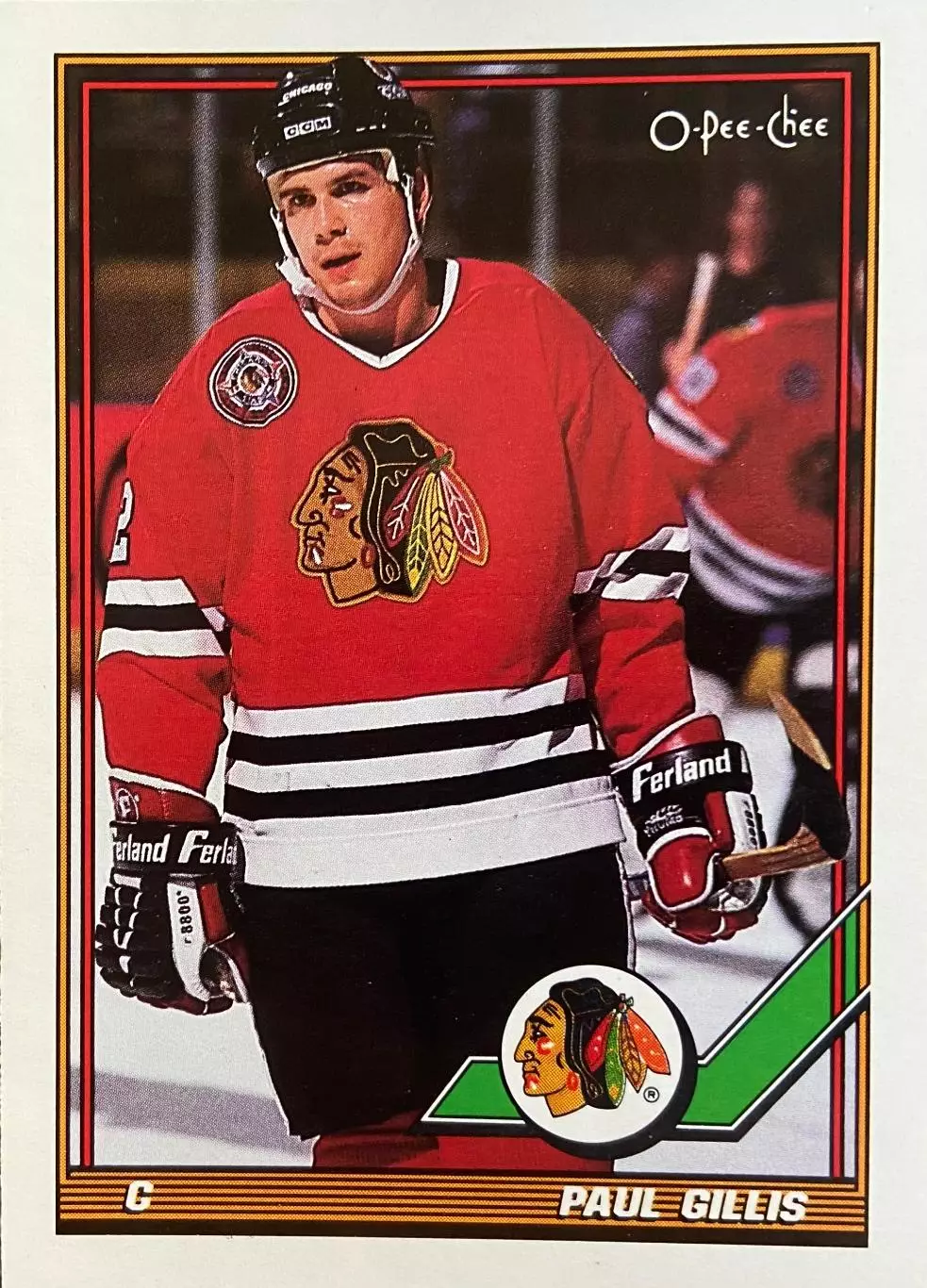 Хоккей. Карточка Paul Gillis - Пол Гиллис Chicago Blackhawks - Чикаго НХЛ/NHL