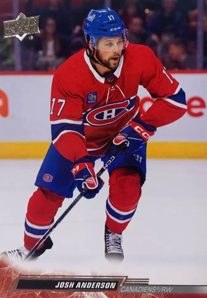 Хоккей. Карточка Josh Anderson-Джош Андерсон Montreal Canadiens-Монреаль НХЛ-NHL