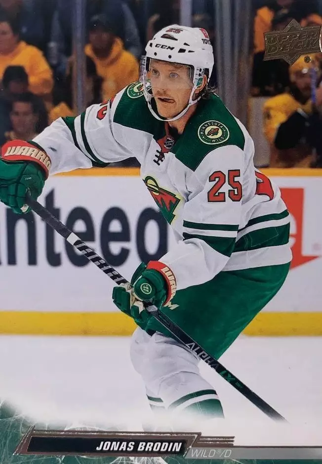 Хоккей. Карточка Jonas Brodin-Юнас Бродин Minnesota Wild-Миннесота Уайлд НХЛ-NHL