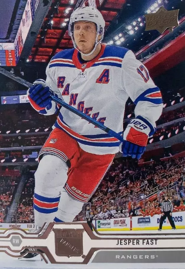 Хоккей. Карточка Jesper Fast - Йеспер Фаст New York Rangers - Рейнджерс НХЛ/NHL
