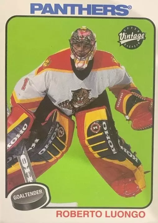 Хоккей. Карточка Roberto Luongo-Роберто Луонго Florida Panthers-Флорида НХЛ/NHL