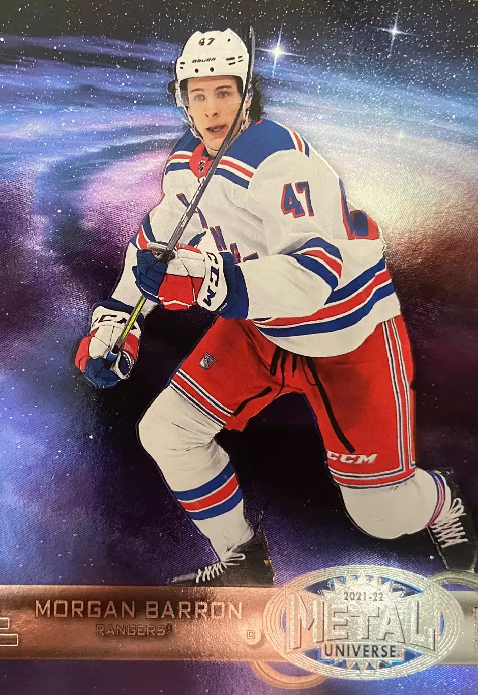Карточка Morgan Barron/Морган Баррон New York Rangers/Нью-Йорк Рейнджерс НХЛ-NHL