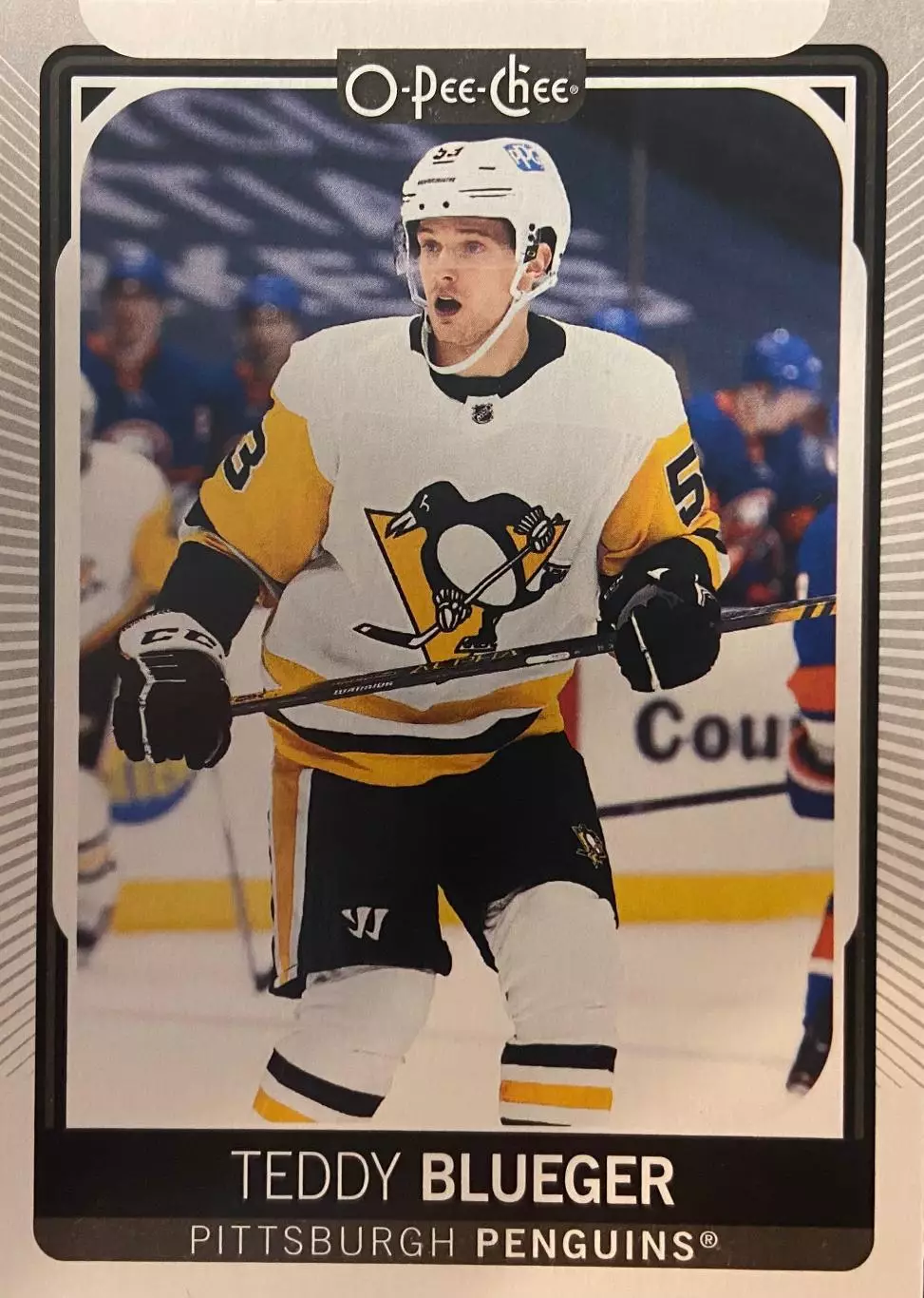 Карточка Teddy Blueger - Теодорс Блюгерс Pittsburgh Penguins - Питтсбург НХЛ/NHL