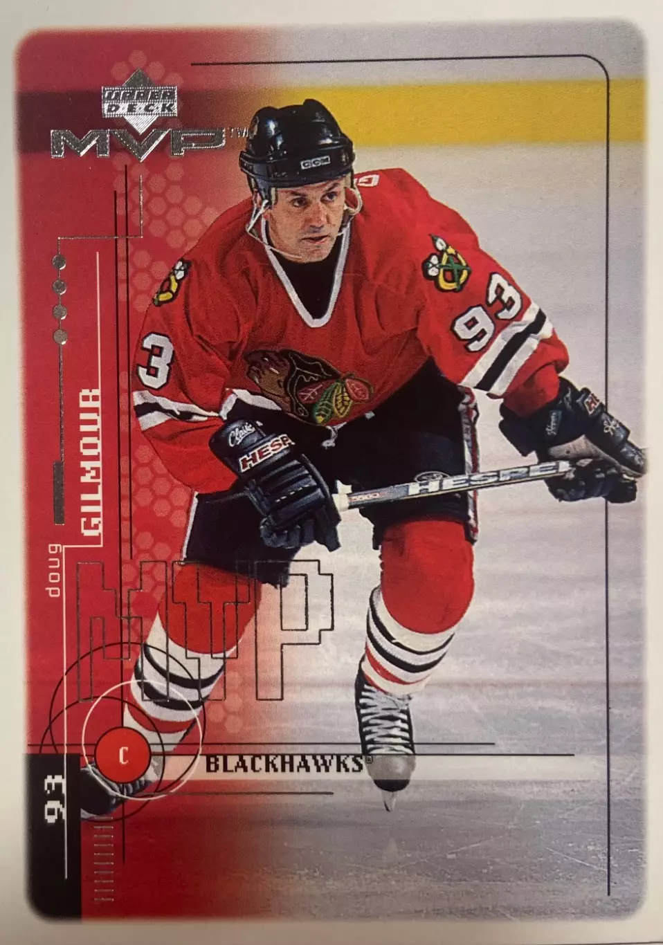 Хоккей. Карточка Doug Gilmour - Дуг Гилмор Chicago Blackhawks - Чикаго НХЛ/NHL