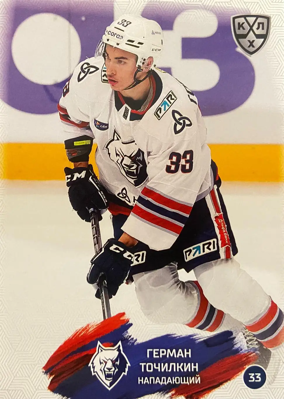 Хоккей. Карточка Герман Точилкин Нефтехимик Нижнекамск КХЛ/KHL сезон 2024/25
