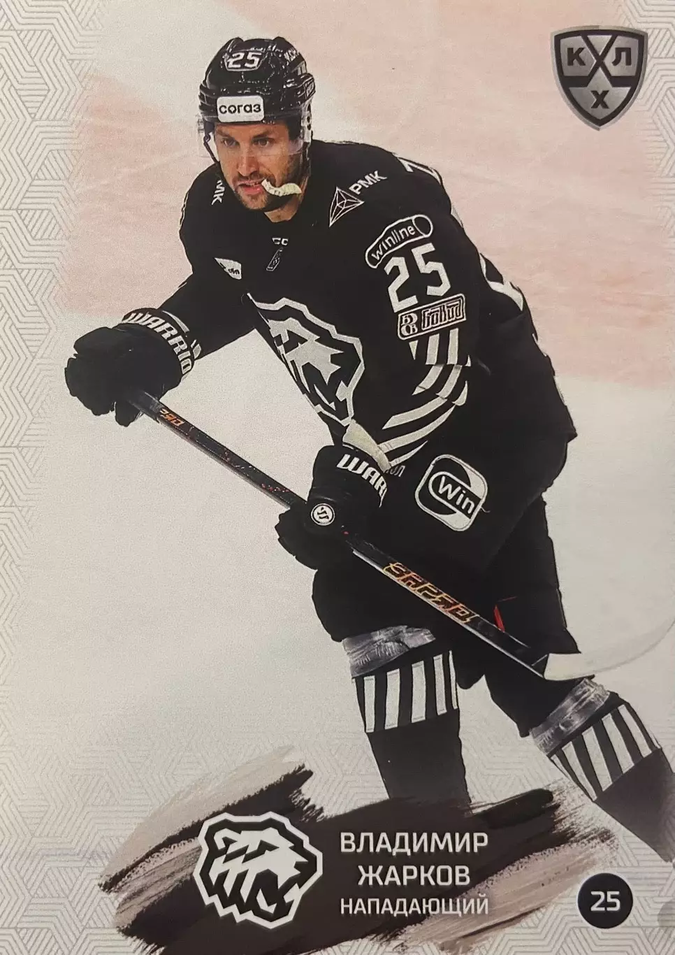 Хоккей. Карточка Владимир Жарков Трактор Челябинск КХЛ/KHL сезон 2024/25 SeReal