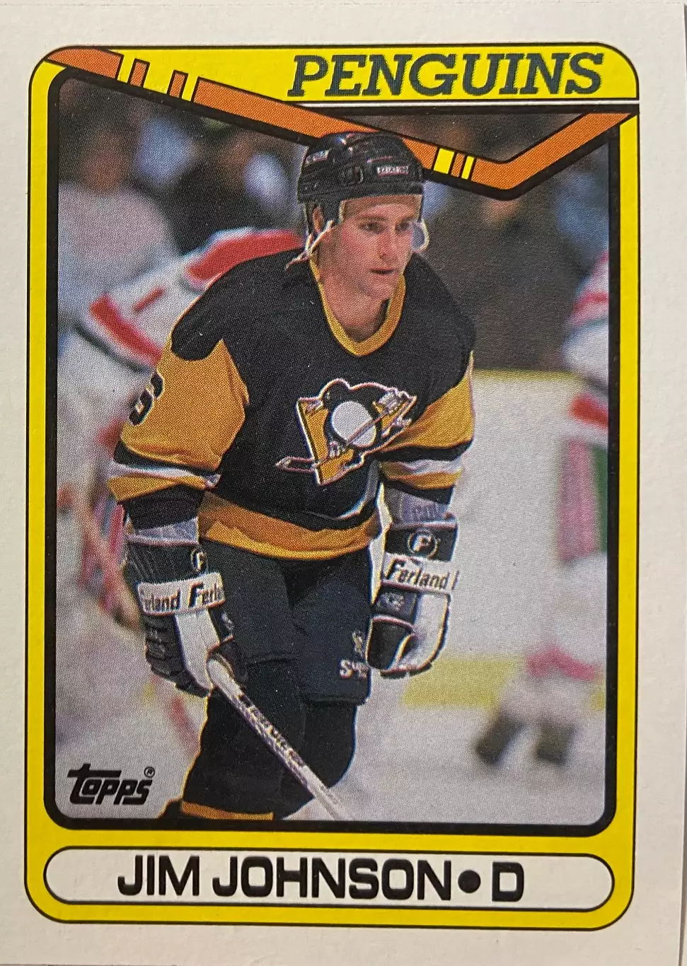 Хоккей. Карточка Jim Johnson-Джим Джонсон Pittsburgh Penguins-Питтсбург НХЛ/NHL