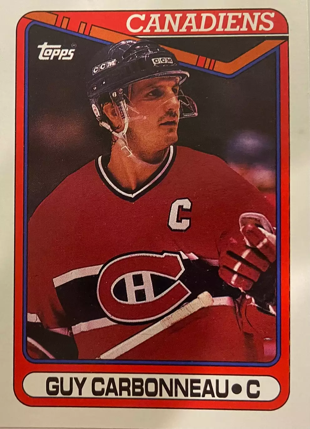 Хоккей. Карточка Guy Carbonneau-Ги Карбонно Montreal Canadiens-Монреаль НХЛ-NHL