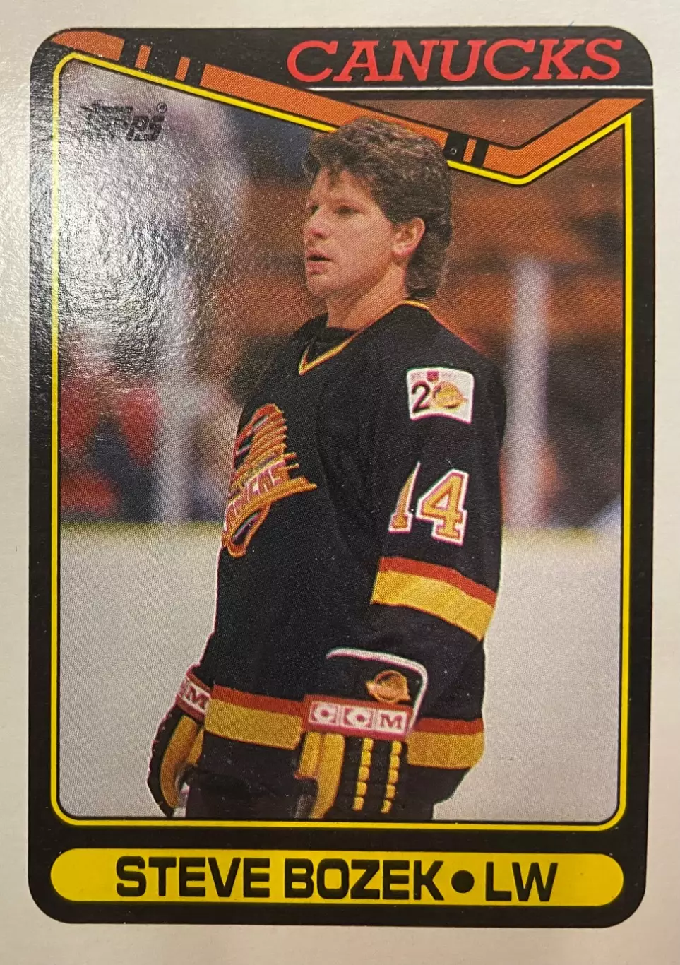 Хоккей Карточка Steve Bozek-Стив Бозек Vancouver Canucks-Ванкувер Кэнакс НХЛ/NHL