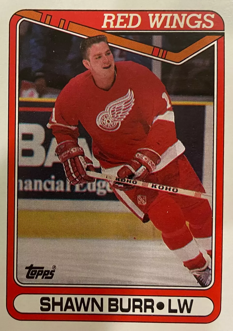 Хоккей. Карточка Shawn Burr-Шон Бурр Detroit Red Wings-Детройт Ред Уингз НХЛ-NHL