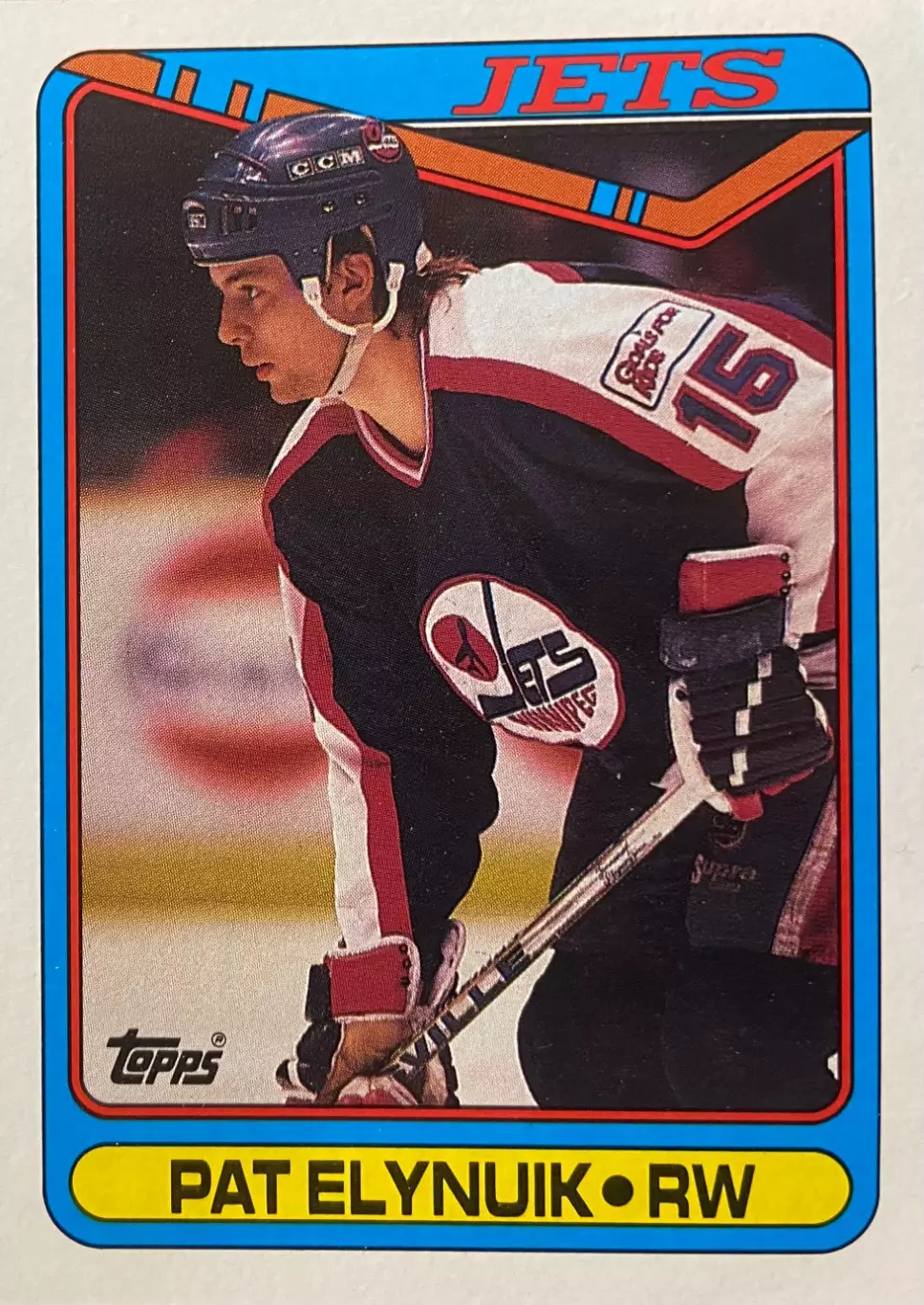 Хоккей. Карточка Pat Elynuik-Пэт Элиньюк Winnipeg Jets - Виннипег Джетс НХЛ/NHL