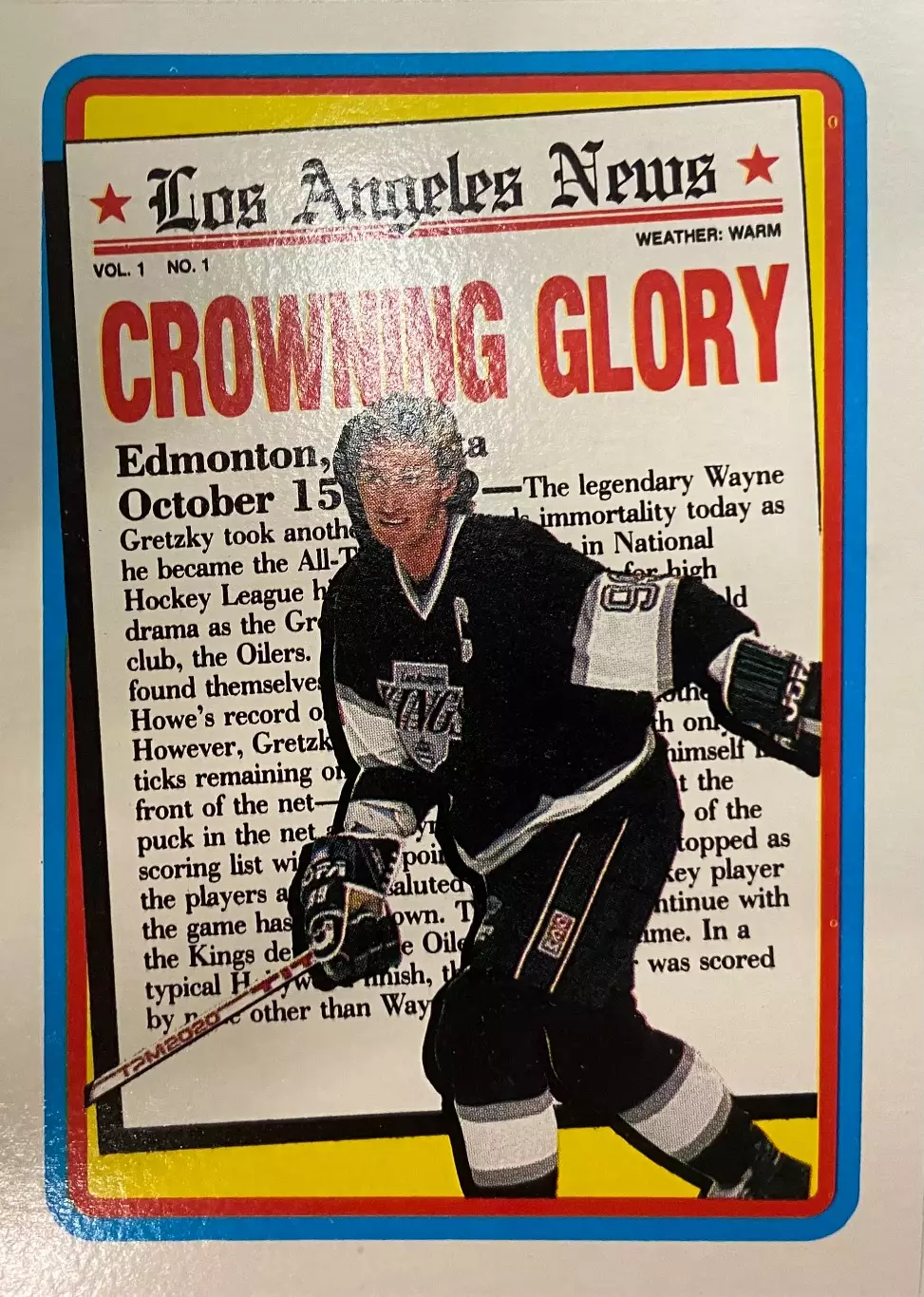 Карточка Wayne Gretzky-Уэйн Гретцки Los Angeles Kings/Лос-Анджелес Кингз НХЛ NHL