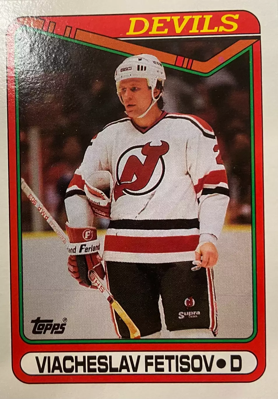 Хоккей Карточка Вячеслав Фетисов (New Jersey Devils/ЦСКА Москва) НХЛ/NHL 1990-91