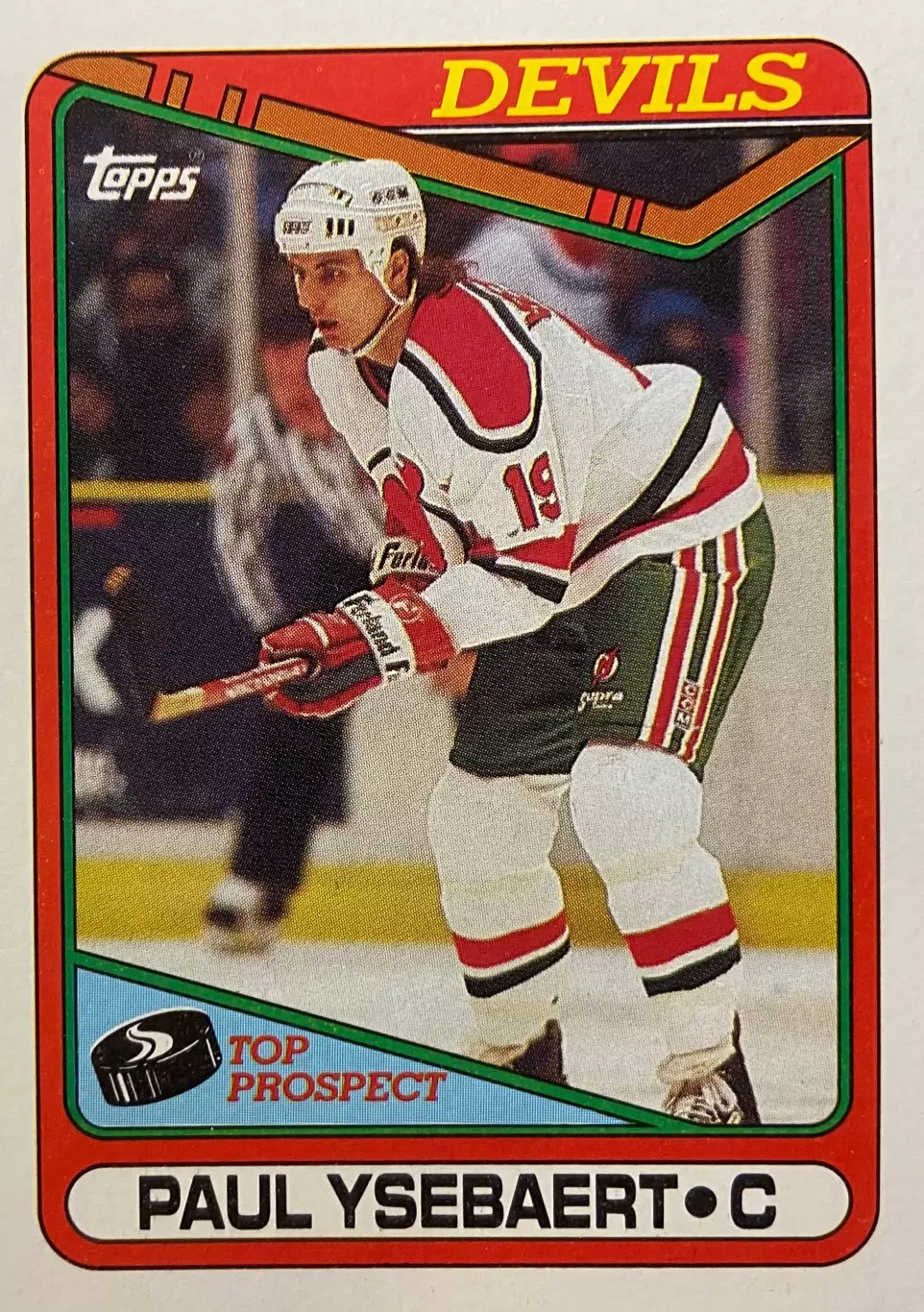 Хоккей. Карточка Paul Ysebaert-Пол Айзеберт New Jersey Devils-Нью-Джерси НХЛ/NHL