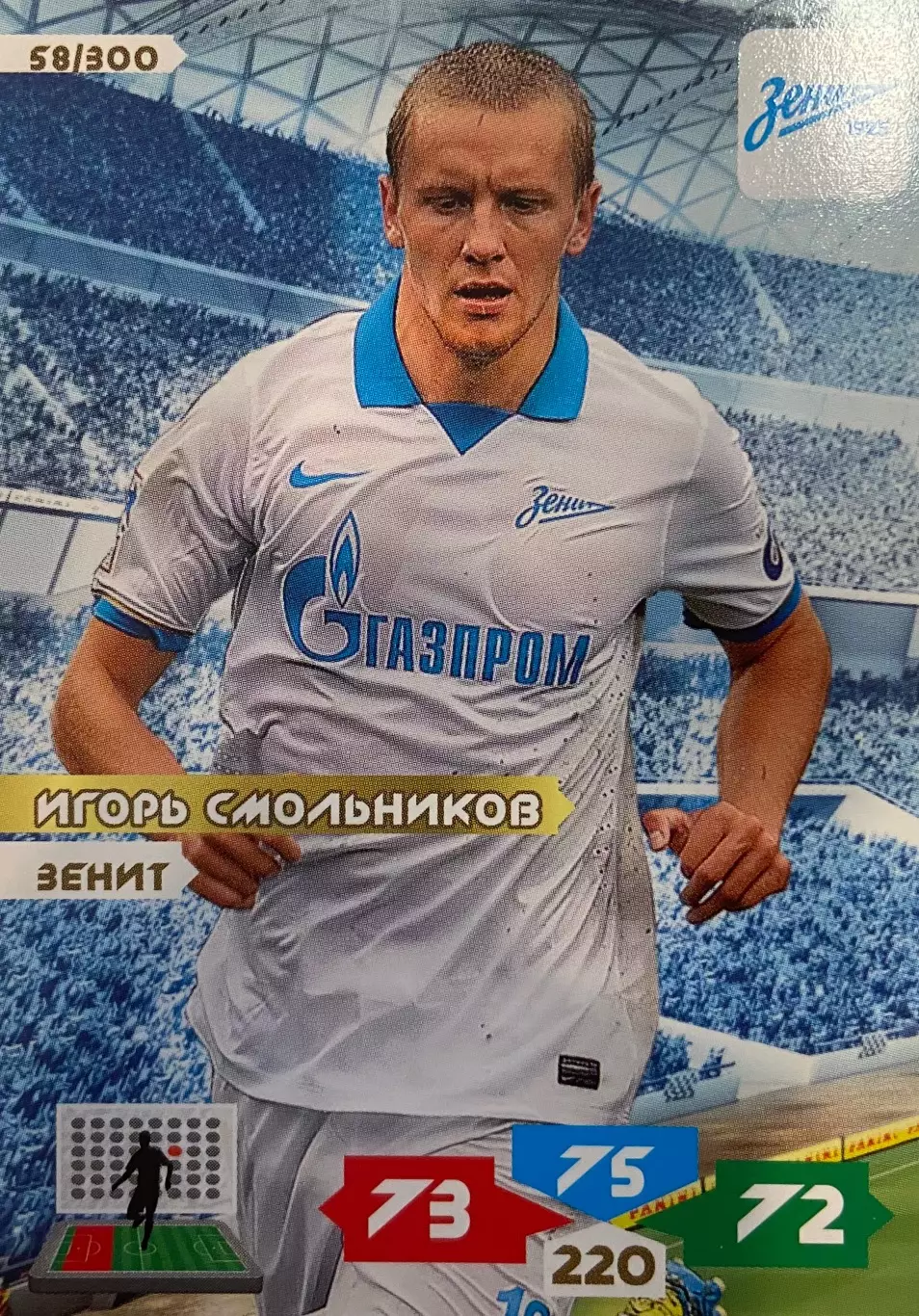 Футбол. Карточка Игорь Смольников Зенит Санкт-Петербург, Локомотив, Торпедо РФПЛ