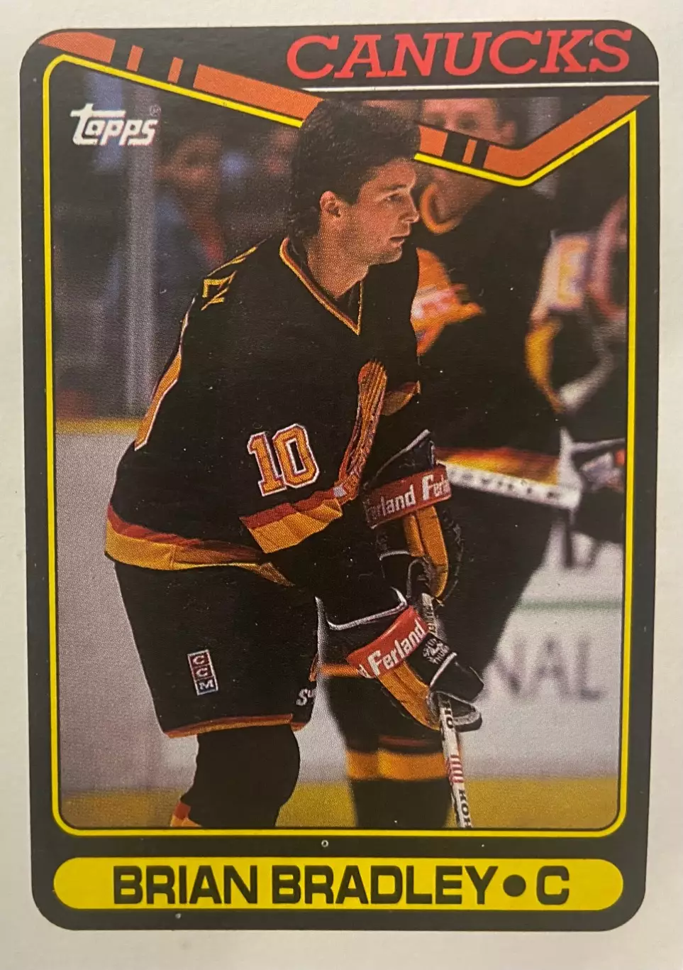 Хоккей. Карточка Brian Bradley-Брайан Брэдли Vancouver Canucks-Ванкувер НХЛ/NHL
