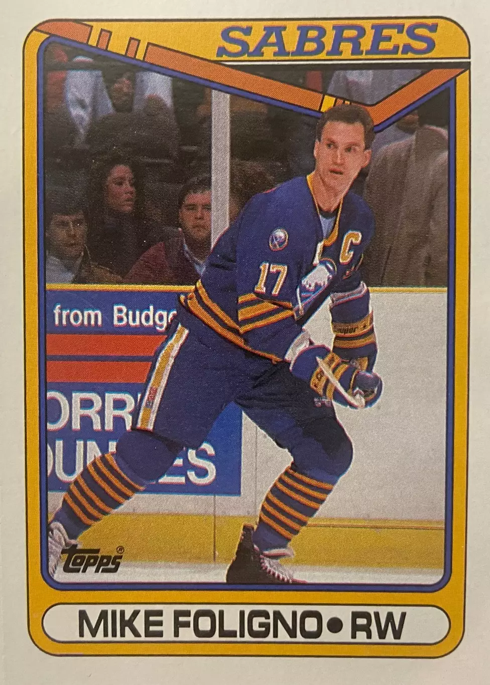 Хоккей. Карточка Mike Foligno-Майк Фолиньо Buffalo Sabres-Баффало Сейбрз НХЛ/NHL