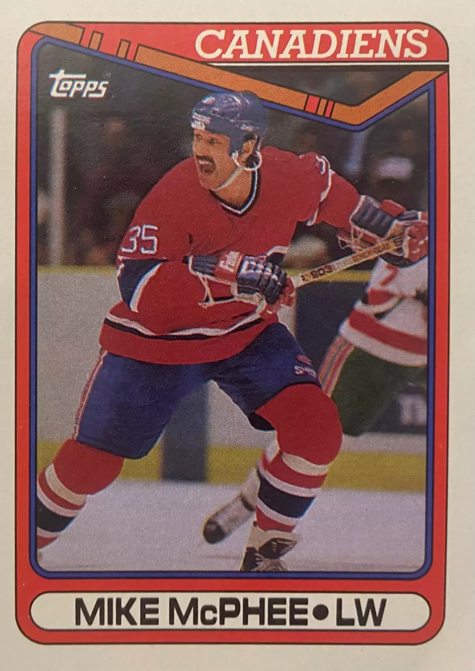 Хоккей. Карточка Mike McPhee - Майк Макфи Montreal Canadiens-Монреаль НХЛ/NHL