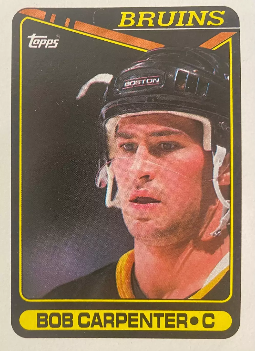 Хоккей. Карточка Bob Carpenter - Бобби Карпентер Boston Bruins - Бостон НХЛ-NHL