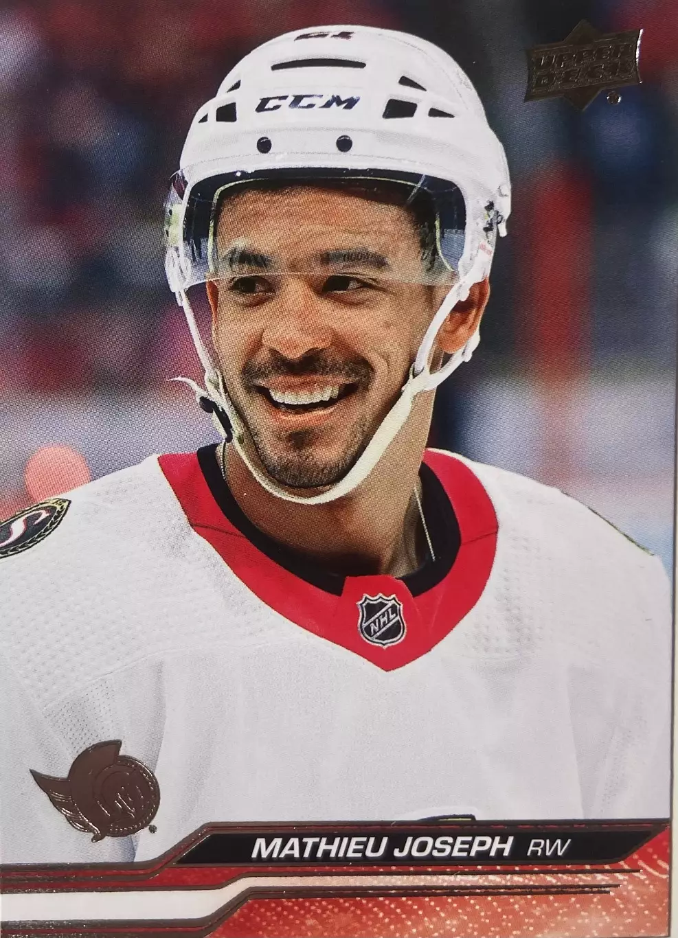 Карточка Mathieu Joseph - Матье Джозеф Ottawa Senators - Оттава Сенаторз НХЛ/NHL