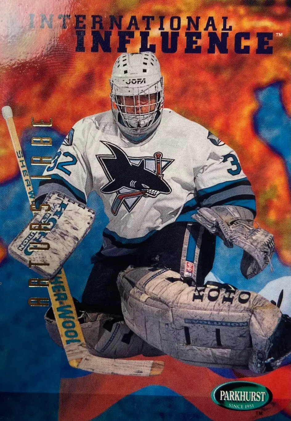 Карточка Arturs Irbe - Артурс Ирбе San Jose Sharks, Динамо Рига, ЦСКА НХЛ/NHL