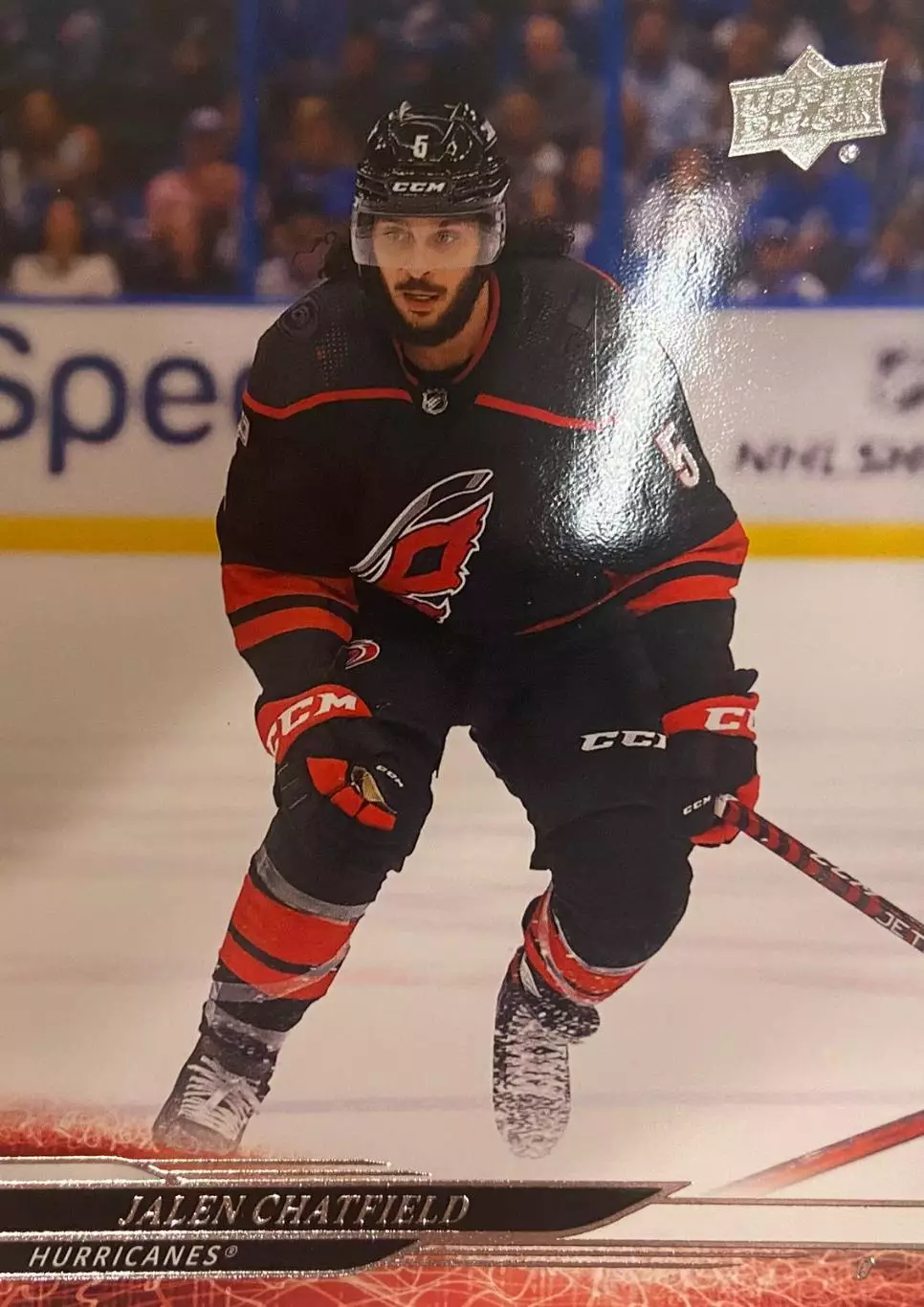 Карточка Jalen Chatfield - Джейлен Четфилд Carolina Hurricanes-Каролина НХЛ/NHL