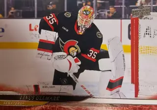 Карточка Linus Ullmark-Линус Улльмарк Ottawa Senators - Оттава Сенаторз НХЛ/NHL