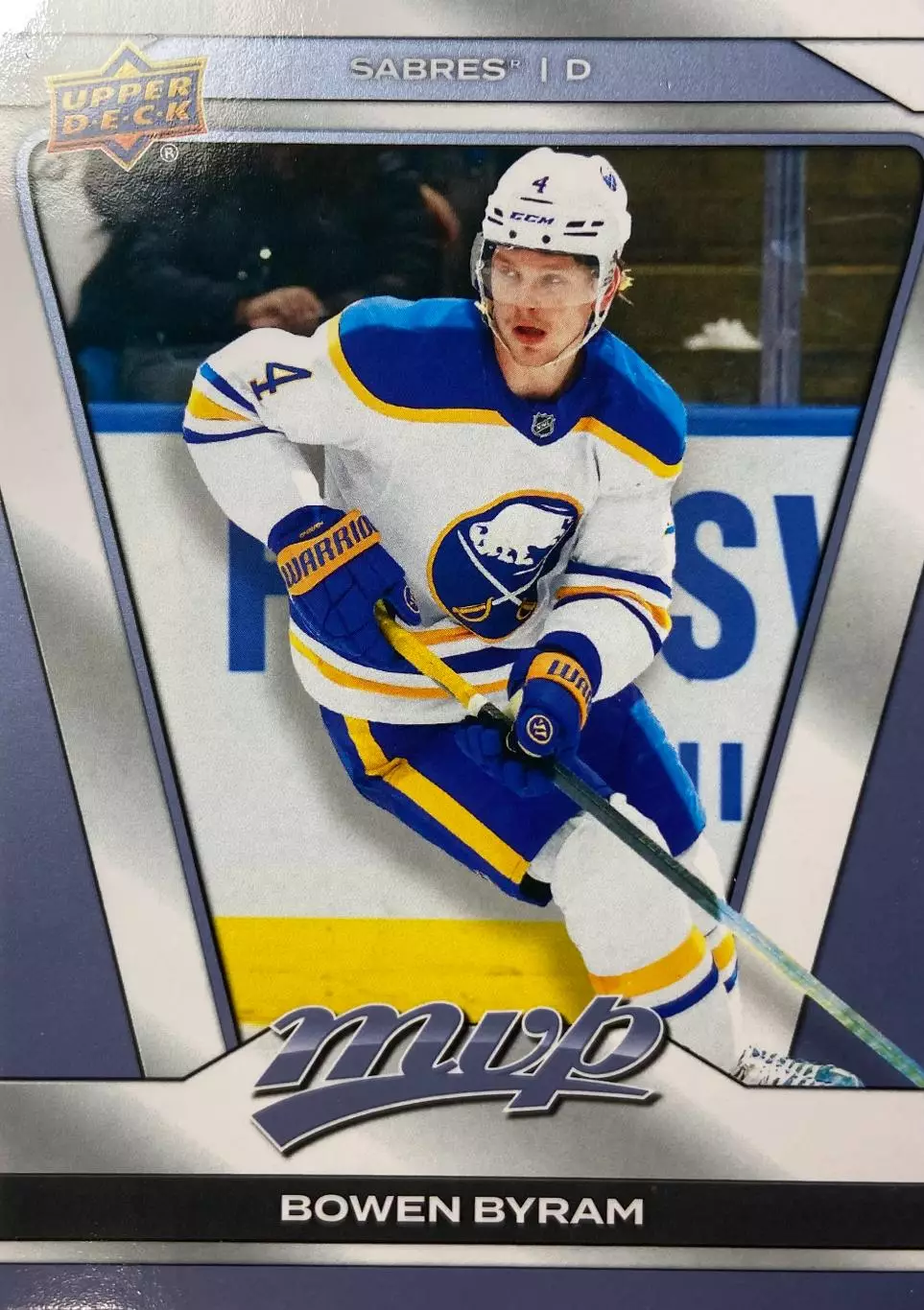 Хоккей. Карточка Bowen Byram-Боуэн Байрам Buffalo Sabres-Баффало Сейбрз НХЛ/NHL