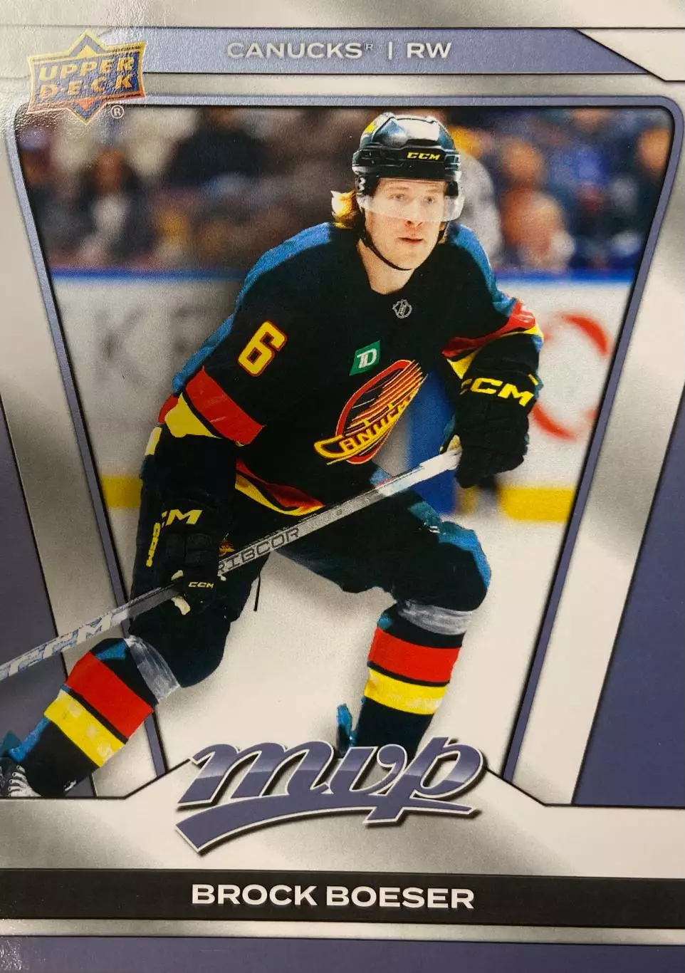 Хоккей. Карточка Brock Boeser - Брок Бесер Vancouver Canucks-Ванкувер НХЛ/NHL