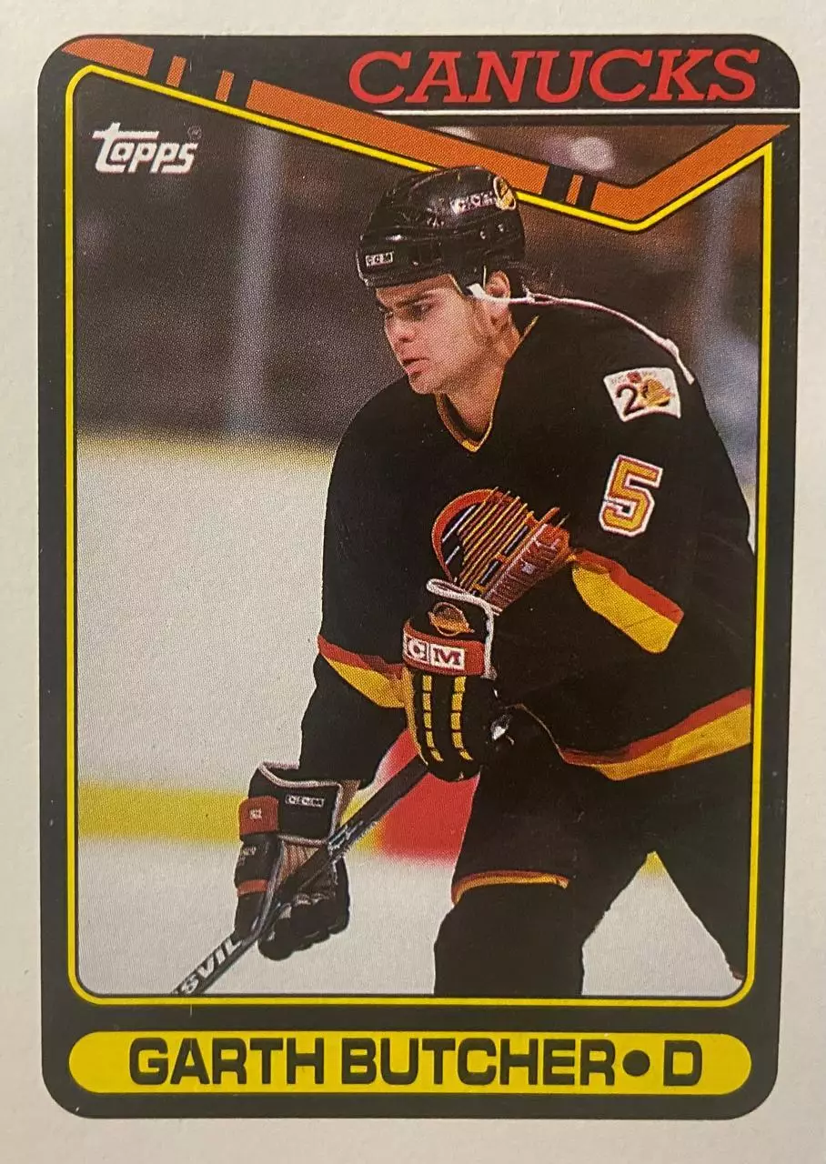 Хоккей. Карточка Garth Butcher - Гарт Батчер Vancouver Canucks-Ванкувер НХЛ/NHL