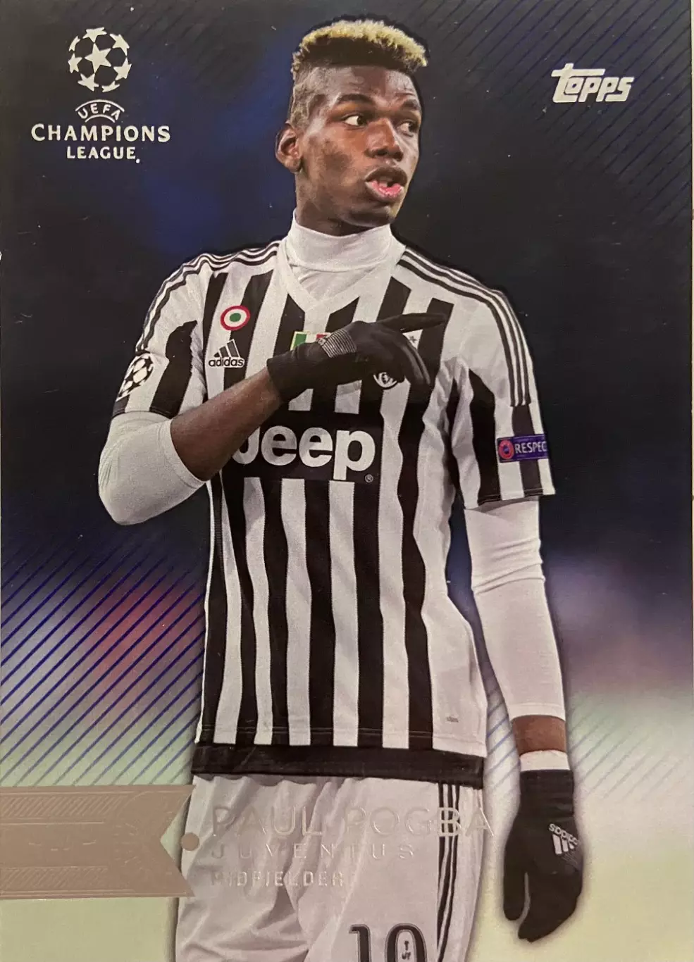 Футбол. Карточка Paul Pogba/Поль Погба Ювентус, Манчестер Лига Чемпионов 2015/16