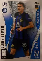 Футбол. Карточка Бенжамен Павар Интер, Бавария, Штутгарт Лига Чемпионов 2023/24