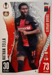 Футбол. Карточка Натан Телла Байер 04, Саутгемптон, Бернли Лига Европы 2023/24