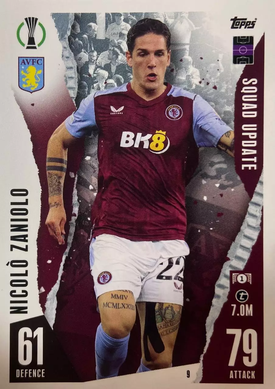 Карточка Николо Дзаньоло Астон Вилла, Рома, Аталанта Лига Конференций 2023/24