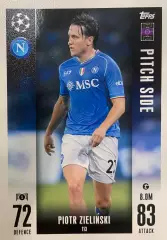 Футбол. Карточка Петр Зелиньский Наполи, Интер, Удинезе Лига Чемпионов 2023/24