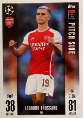 Футбол. Карточка Леандро Троссард Брайтон, Арсенал Лига Чемпионов 2023/24 Topps
