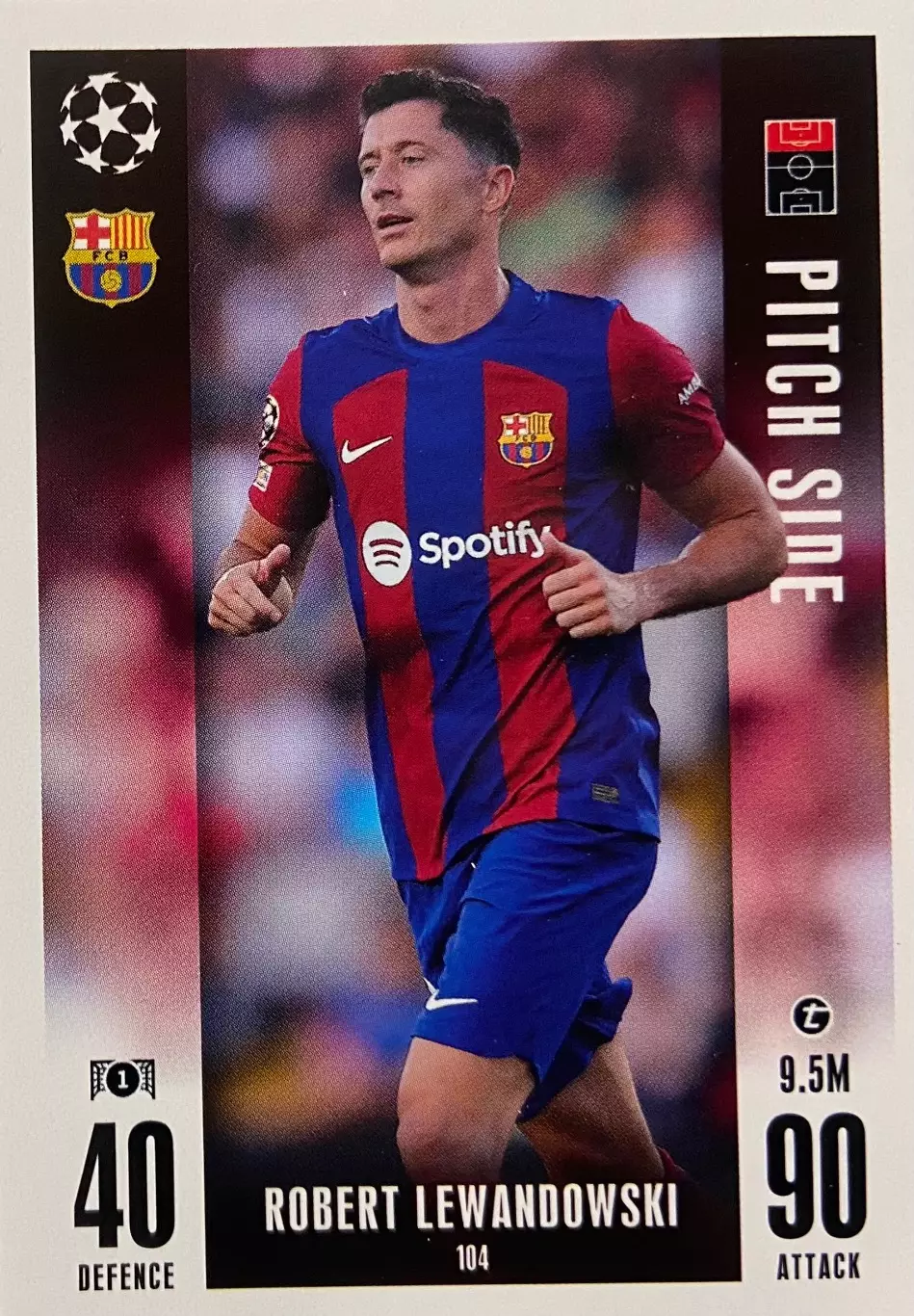 Футбол. Карточка Роберт Левандовский Барселона, Бавария Лига Чемпионов 2023/24