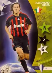 Футбол. Карточка Алессандро Неста Милан, Лацио Лига Чемпионов 2006-07 Panini
