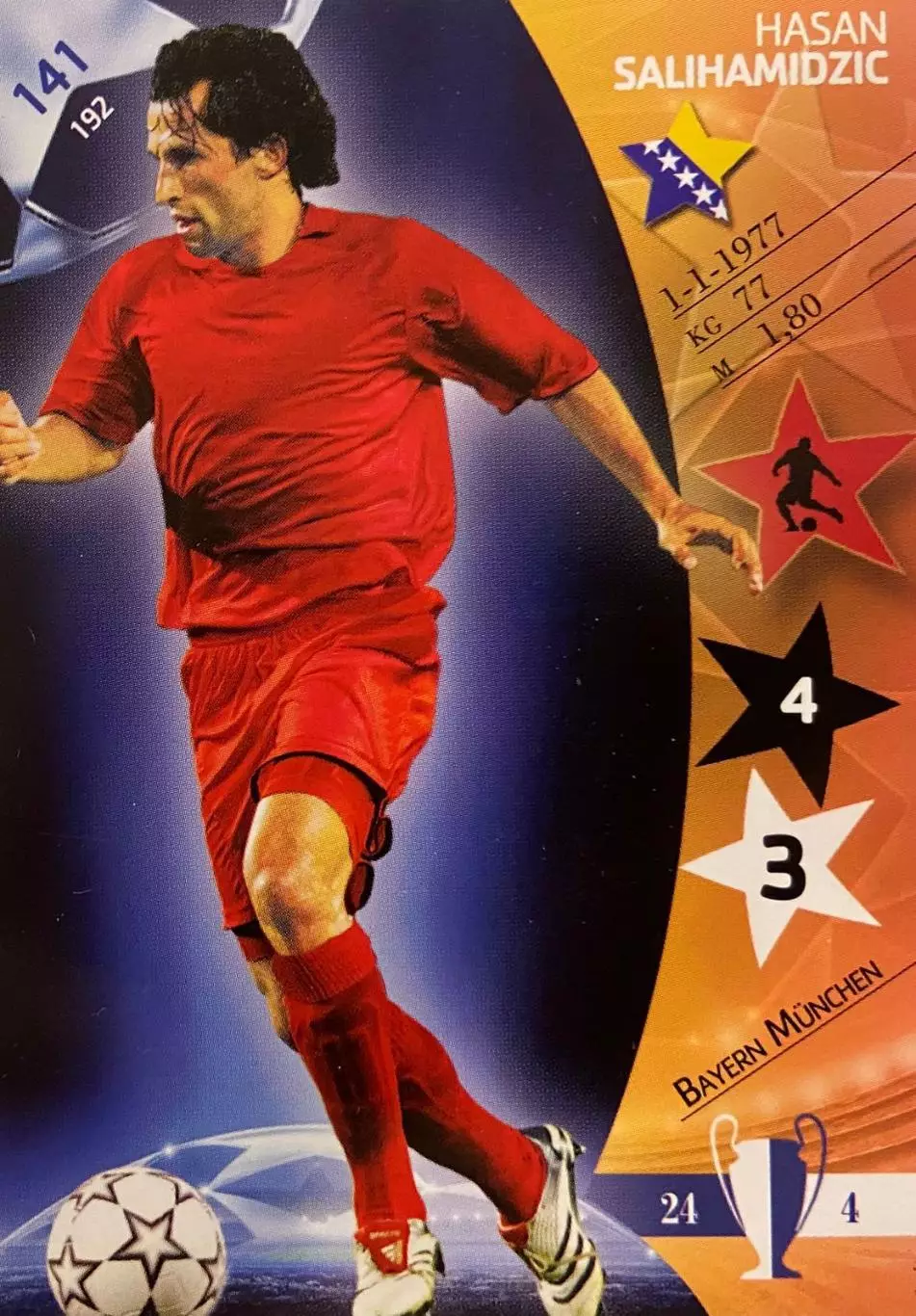 Футбол. Карточка Хасан Салихамиджич Бавария Лига Чемпионов 2006-07 Panini