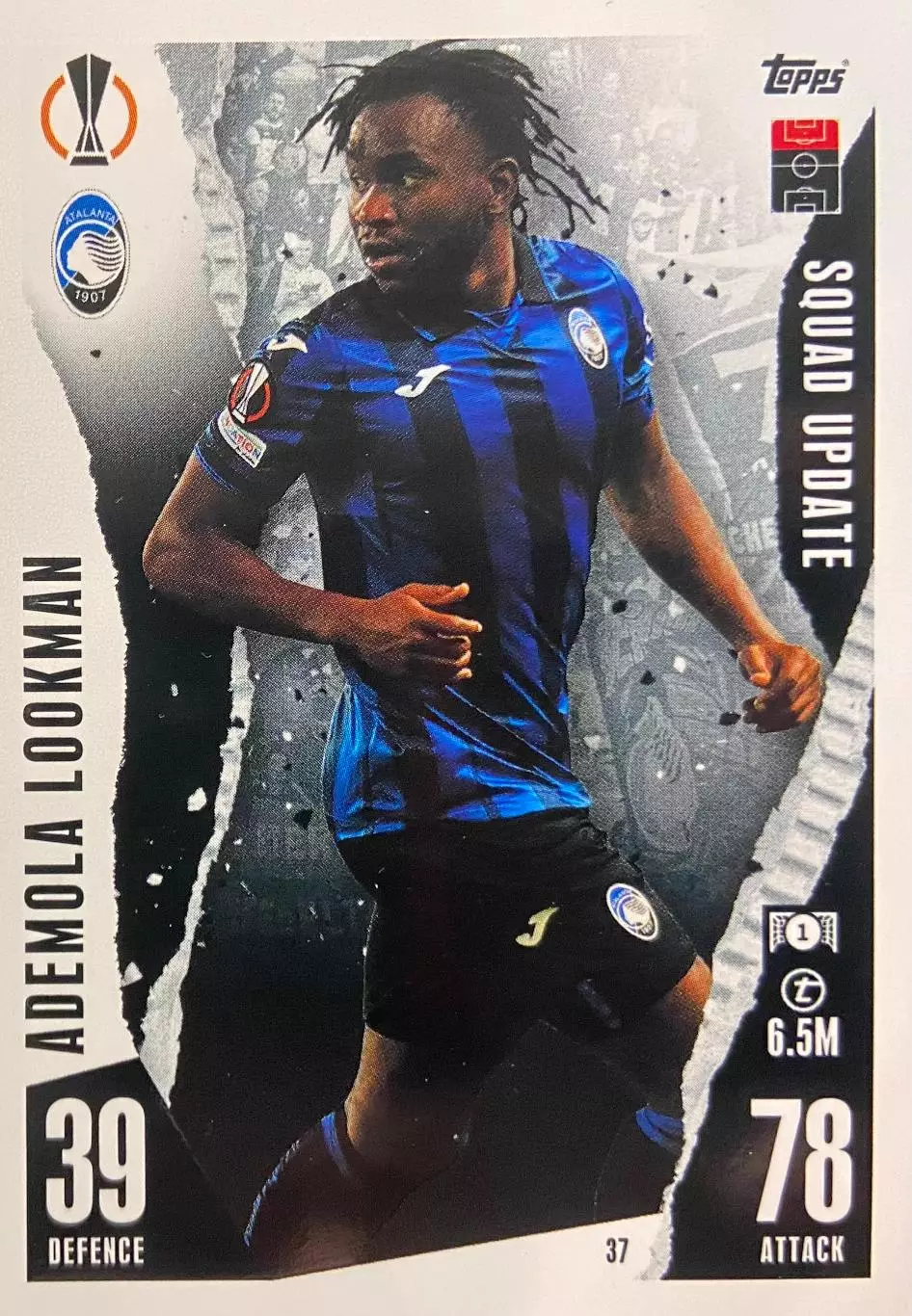 Футбол. Карточка Адемола Лукман Аталанта, Лейпциг, Эвертон Лига Европы 2023/24