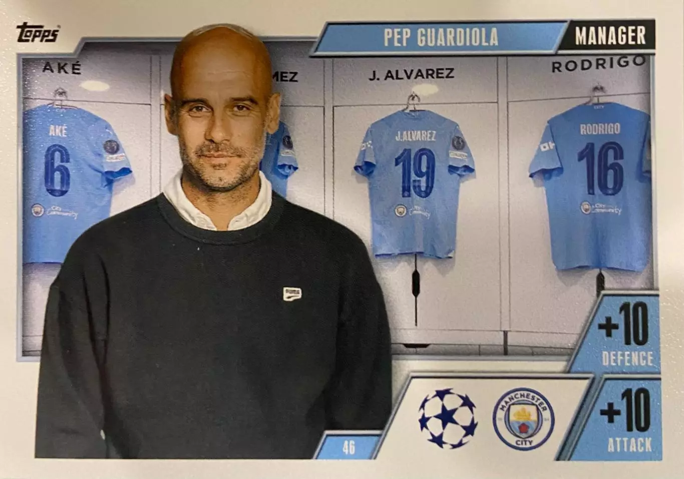 Футбол. Карточка Пеп Гвардиола Манчестер Сити, Барселона Лига Чемпионов 2023/24